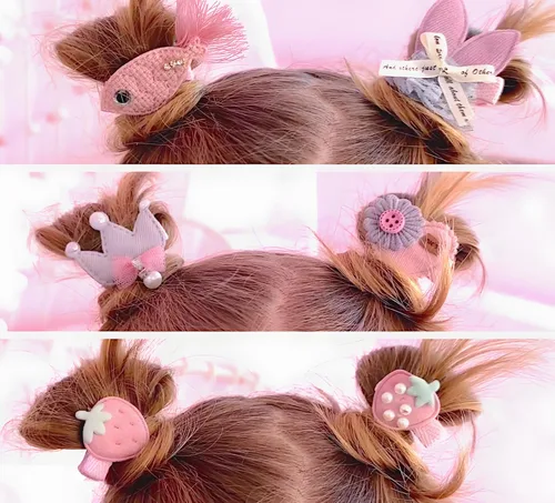 Miniatura 3 de Pinzas para el cabello para niñas, accesorios – 15 piezas de clip de cocodrilo antideslizante cubierto de tela, pasadores para el cabello