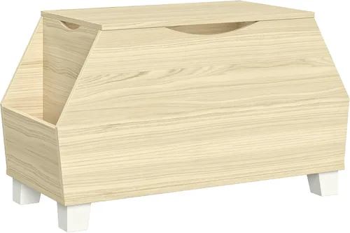Miniatura 8 de RiverRidge Caja de juguetes de colección Catch-All para niños con estantes laterales para libros, organizador de almacenamiento de juguetes seguro