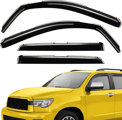Miniatura 25 de Deflectores de ventana extra duraderos en el canal, protectores de lluvia aptos para Toyota RAV4 2019-2025, viseras solares, ventilación de viento