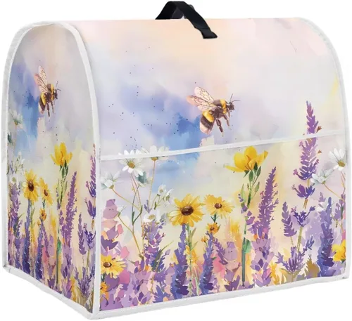 Miniatura 32 de Funda para batidora de pie de libélula bohemia compatible con mezclador de cocina de 4.5 a 5 cuartos de galón, a prueba de polvo, cubierta