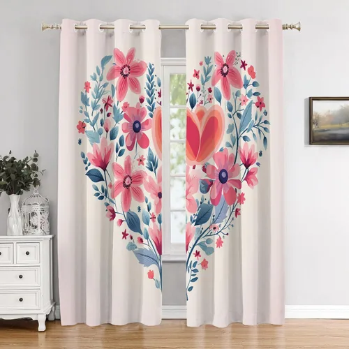 Miniatura 17 de Cortinas de cocina de hojas de arce otoñales para ventanas, hojas verdes y rojas sobre cenefas opacas negras, tratamientos de ventana de poliéster
