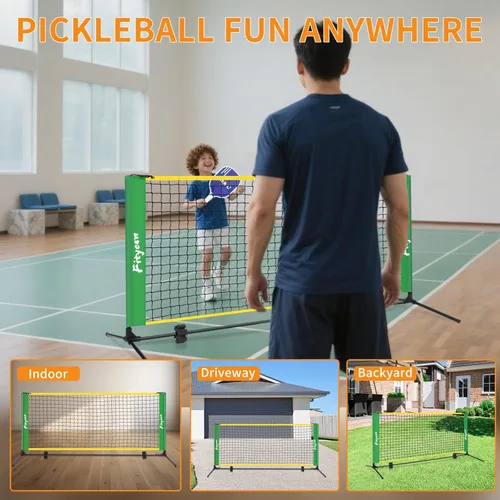 Miniatura 4 de Red de pickleball pequeña de 6 pies para exteriores, red de práctica para interiores y exteriores, equipo de ayuda para entrenamiento
