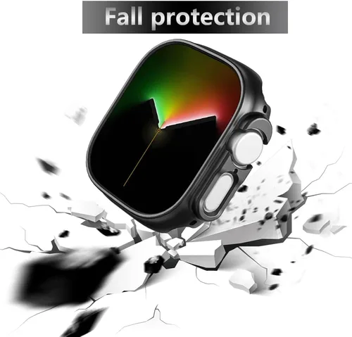 Miniatura 3 de Funda rígida de policarbonato compatible con Apple Watch Ultra 3/2/1 de 1.732 pulgadas, resistente a impactos, a prueba de golpes, con borde