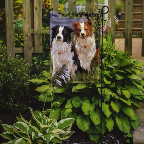 Miniatura 2 de Caroline's Treasures PPP3029GF Bandera de jardín de Border Collie Patrol Bandera de buzón Bandera decorativa para patio exterior, patio, obras