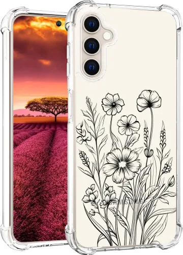 Miniatura 13 de Compatible con Samsung Galaxy S23 - Funda transparente para mujeres y niñas, diseño transparente (formas geométricas de arte abstracto)