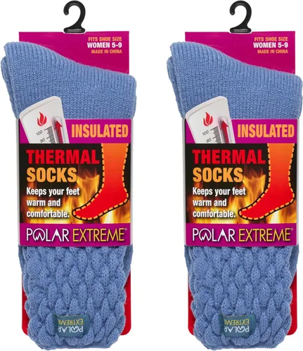 Miniatura 32 de Polar Extreme Calcetines térmicos de senderismo – acolchados, aislados, cálidos para botas, mujeres y hombres, talla única para la mayoría de 4-10