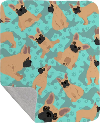 Miniatura 65 de Caroline's Treasures MLM1042LQB Airedale Terrier - Manta acolchada de 50 x 60 pulgadas, diseño de ilustraciones para cama, sofá, suave y ligera