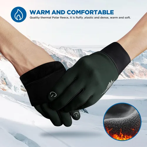 Miniatura 2 de SIMARI - Guantes de invierno para hombres y mujeres, para pantalla táctil, guantes de invierno, guantes de trabajo para correr, conducir, montar