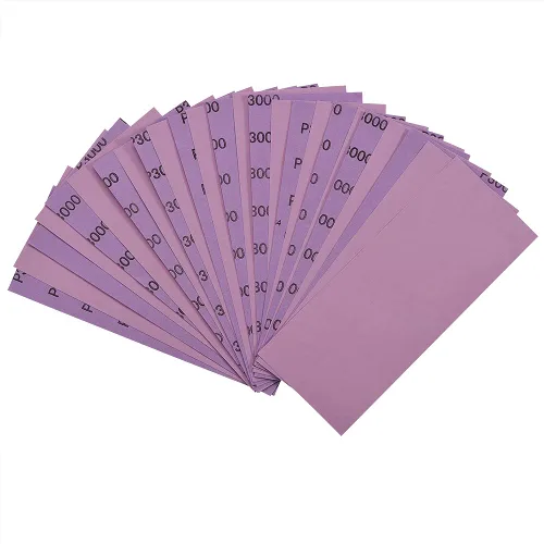 Miniatura 11 de Papel de lija de grano 3000, hojas de lija en seco y húmedo, papel de arena abrasivo de cerámica de alto rendimiento para acabado de muebles