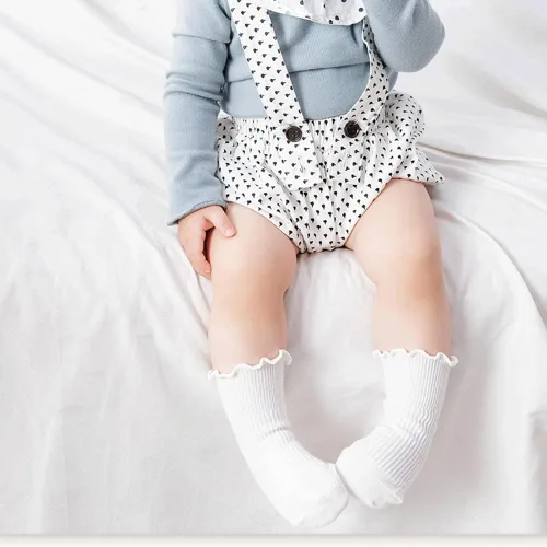 Miniatura 3 de WATOCHE Calcetines para bebés y niñas pequeñas con volantes, calcetines de vestir con volantes, calcetines antideslizantes para bebés, calcetines