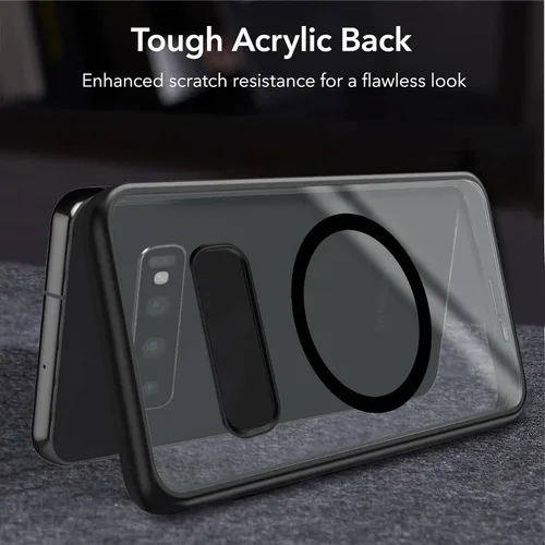 Miniatura 6 de Funda magnética para Samsung Galaxy Note 10 (6.3 pulgadas) [compatible con Magsafe] parachoques de TPU suave + parte trasera transparente