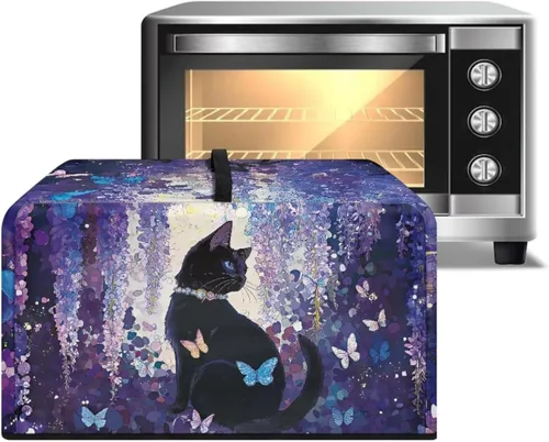 Miniatura 35 de Cubierta para horno de microondas a prueba de polvo, para encimera, freidora de aire, tostadora, horno, para decoración interior del hogar, L, 20.9