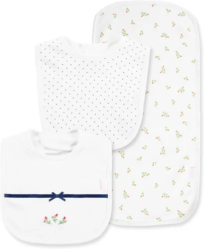 Miniatura 21 de Little Me Clothes for Baby Boys’ and Girls’ 2 Bibs and 1 Burp Cloth Set, Soft Cotton Feeding Essentials with Velcro Closures