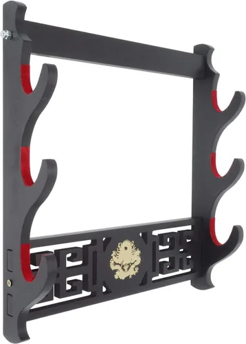 Miniatura 8 de Soporte de pared para espada de dragón, soporte acolchado de terciopelo para Katana, soporte de espada samurái, estante de exhibición