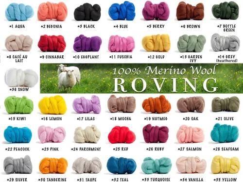 Miniatura 4 de Desert Breeze Distributing Lana Merino 100% Natural Roving - Lana Merino Peinada de Primera Calidad Roving - Tapicería, Hilado, Fieltrado Húmedo