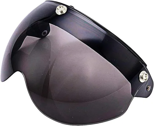 Miniatura 6 de Visera abatible para casco de motocicleta de 3 ranuras (espejo cromado)