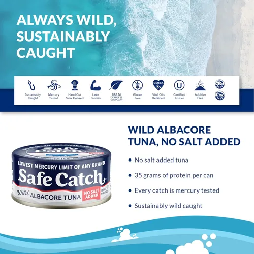 Miniatura 2 de Safe Catch Wild Albacore Atún. latas de 5 onzas
