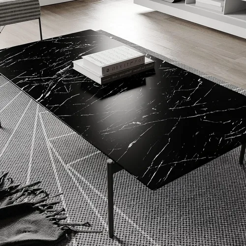 Miniatura 4 de VEELIKE Papel tapiz de mármol negro mate para encimeras de cocina de 15.7 x 118 pulgadas, papel de contacto de mármol impermeable, autoadhesivo