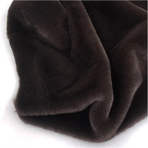 Miniatura 34 de Tela de piel sintética lanuda de felpa corta, suministros de tela de coser, súper suave y esponjosa, lujosamente cómoda para suministros de Rojo 3