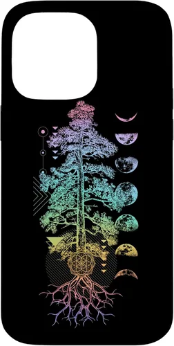 Miniatura 20 de iPhone 11 Pro Max Árbol de la Vida Fases de la Luna Yoga Chakra Estuche de Regalo