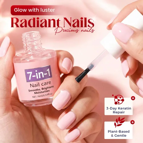 Miniatura 3 de Esmalte de uñas de secado rápido, aceite de queratina 7 en 1 para el cuidado de uñas de secado rápido, aceite de fortalecimiento de uñas de secado