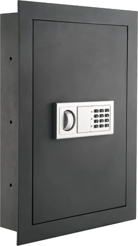 Caja fuerte plana con electrónica superior 7725, marca Paragon. Va escondida en la pared, de 83 CF para joyas o armas de mano pequeñas Gris