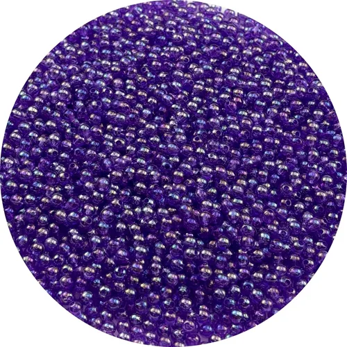 Miniatura 60 de 2000 cuentas redondas acrílicas de 0.157 pulgadas (0.157 in), cuentas espaciadoras de colores AB con agujero para bricolaje, pulseras, collares