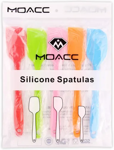 Miniatura 7 de Espátulas de silicona, pequeña espátula de goma con núcleo de acero inoxidable sólido, diseño de una pieza, resistente al calor, antiadherentes