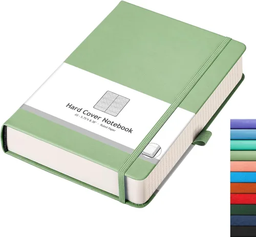 Miniatura 32 de AHGXG Cuaderno rayado – 320 páginas numeradas grande B5 grueso diario universitario rayado, papel rayado grueso de 100gsm, tapa blanda de piel Azul