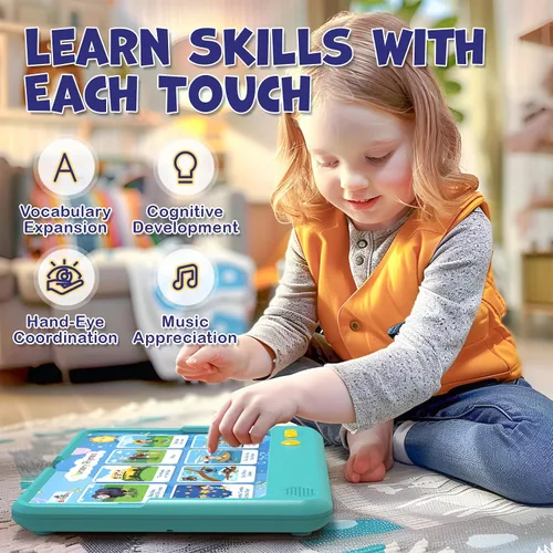 Miniatura 3 de HOMESTEC Astro Pad, juguetes de aprendizaje interactivos para niños de 3 4 5 6 años, tableta educativa de terapia del habla para niños, incluye