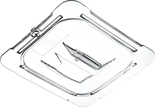 Miniatura 4 de Carlisle FoodService Products 10310U07 StorPlus - Tapa para bandeja de alimentos con mango universal de policarbonato de sexto tamaño, transparente