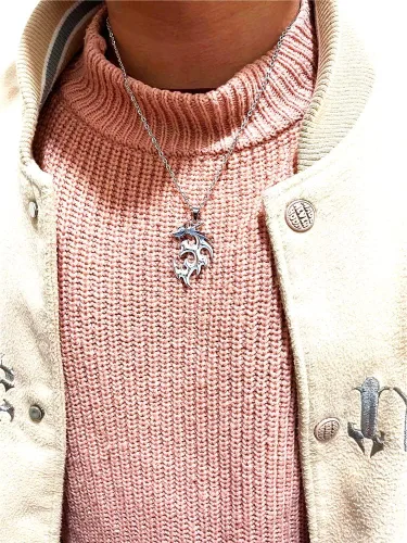 Miniatura 5 de Collar con colgante de dragón de animal para hombre, luminoso, tribal, tótem volador, collar para mujeres, hombres, adolescentes, joyería que brilla