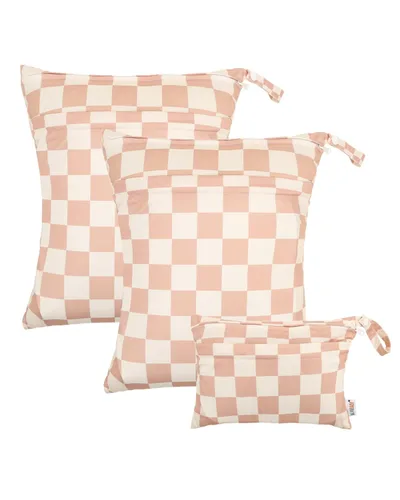 Miniatura 24 de ALVABABY 2 bolsas de pañales de tela para ropa húmeda, reutilizables con dos bolsillos con cremallera, para viajes, playa, piscina, guardería