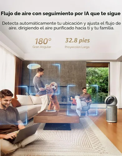 Miniatura 3 de Purificador de aire inteligente Dreame PM10 para el hogar, habitación grande, limpia 700 m² en una hora con 4 filtros, salidas de aire de doble vía