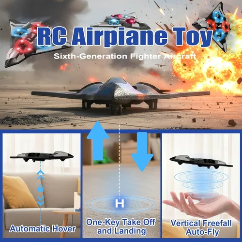 Miniatura 6 de Aviones de control remoto de espuma para niños y adultos Fácil control, ideal para principiantes y adolescentes, con vuelo estable, volteretas