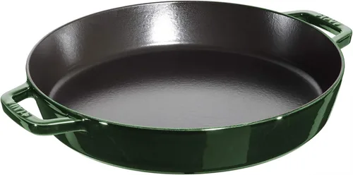 Miniatura 6 de Staub Sartén de hierro fundido de 13 pulgadas con doble asa - Cereza, fabricada en Francia