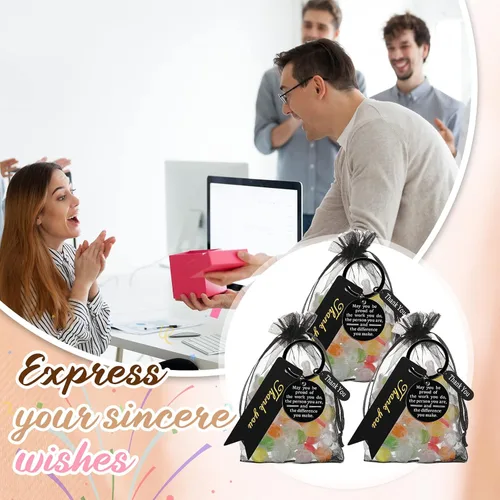 Miniatura 3 de Yinkin 72 Piezas Regalos de Agradecimiento a los Empleados al Por Mayor Regalos de Agradecimiento al Personal Bolsas de Organza con Tarjetas