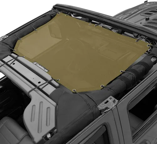 Miniatura 67 de Shadeidea JK - Parasol superior compatible con Jeep Wrangler JKU, cubierta de techo de malla suave (2007-2018) - Bloqueador de ruido de viento UV