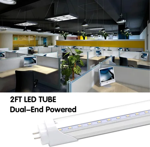 Miniatura 2 de Striplight Tubo de luz LED T8 T10 T12 de 2 pies, repuesto LED de 8 W para bombilla fluorescente de 24 pulgadas, equivalente a 20 W, 1120 lm, 5000 K