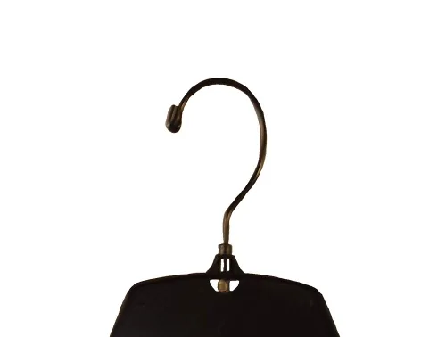 Miniatura 9 de NAHANCO 25500BHMG - Percha de plástico para camisa/vestido con gancho giratorio negro y hombros antideslizantes moldeados, peso pesado, 17 pulgadas