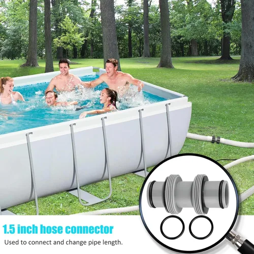 Miniatura 3 de Magoog Conector de manguera de bomba de filtro, conector de manguera de piscina de 1.5 a 1.5 pies, conector de manguera de piscina para adaptador