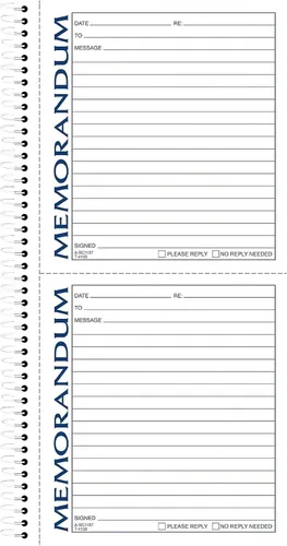 Miniatura 2 de Adams Cuaderno de notas en espiral, 5.5 x 11 pulgadas, 2 partes, sin carbono, 2 notas por página, 50 páginas, blanco y canario (SC1157)