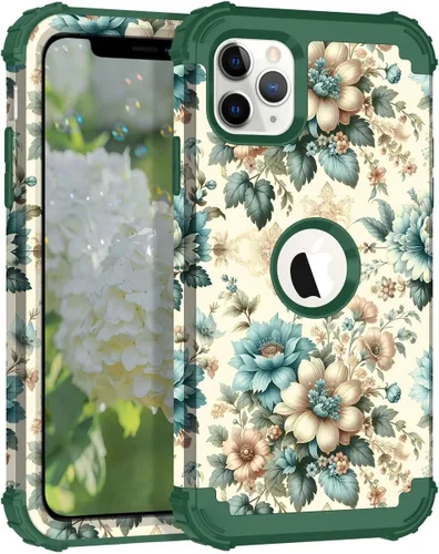 Miniatura 13 de Hocase Funda para iPhone SE 2022/2020, resistente a prueba de golpes, de plástico duro+goma de silicona, funda protectora híbrida para iPhone SE