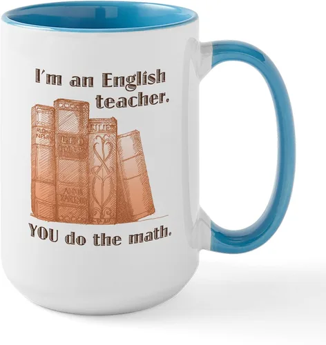 Miniatura 29 de CafePress Taza de café de cerámica para profesor/matemáticas inglesas, taza de té de 15 onzas