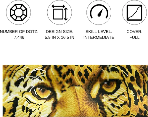 Miniatura 2 de DIAMOND DOTZ Kits de pintura de diamantes espía de leopardo para adultos, kits de arte de diamantes, un kit de manualidades creativo relajante