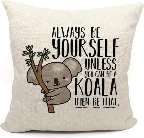Miniatura 6 de Mancheng-zi Fundas de almohada de koala de 18 x 18 pulgadas, regalos de koala para niñas, mamá koala, regalos de koala para mujeres
