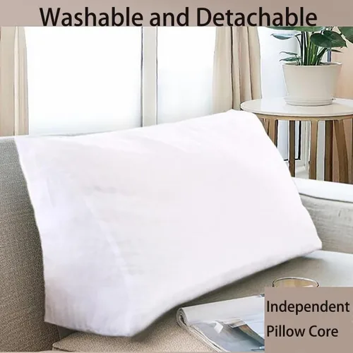 Miniatura 2 de Almohada para cabecero, almohada de cuña para lectura y reposo en cama, color verde claro, para respaldo triangular, soporte para lectura, espalda