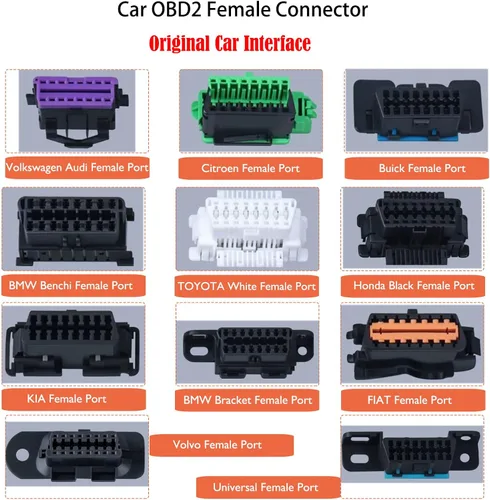 Miniatura 5 de iKKEGOL Cable divisor OBD2 de bolsillo, OBD II completo de 16 pines, 1 macho a doble hembra, 1 a 2 T, convertidor adaptador de extensión de 2 vías