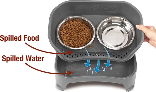 Miniatura 3 de Neater Feeder Express Cuencos para Perros a Prueba de Desorden Elevados para Razas Medianas y Grandes – Fabricado en EE. UU. – Comedero Lento