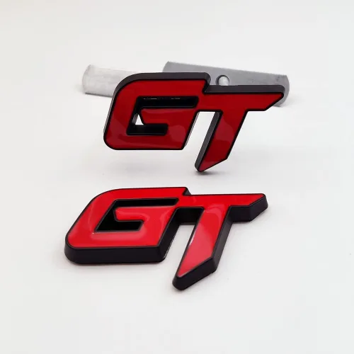 Miniatura 6 de Emblema de metal 3D de la parrilla delantera del coche con logotipo GT + insignia de la tapa del maletero de Grand Tourer, calcomanía deportiva